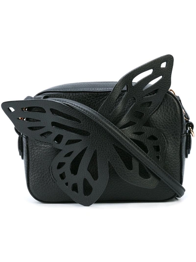 Shop Sophia Webster Butterfly Applique Crossbody Bag In Black