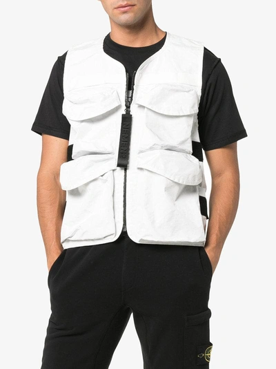 Shop Nemen Guard Vest Sleeveless Jacket - White