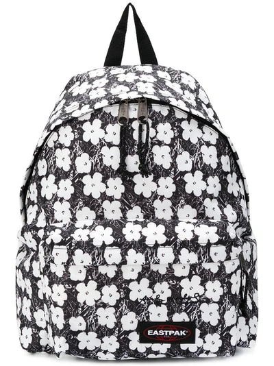 Shop Eastpak X Andy Warhol Floral Print Backpack In Black