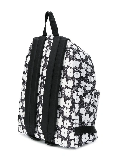 Shop Eastpak X Andy Warhol Floral Print Backpack In Black