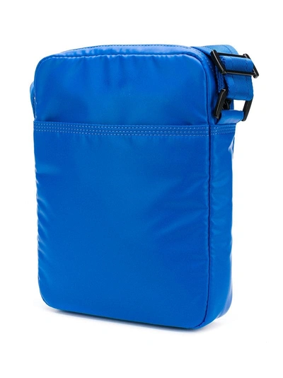 Shop Diesel Logo Messenger Bag - Blue