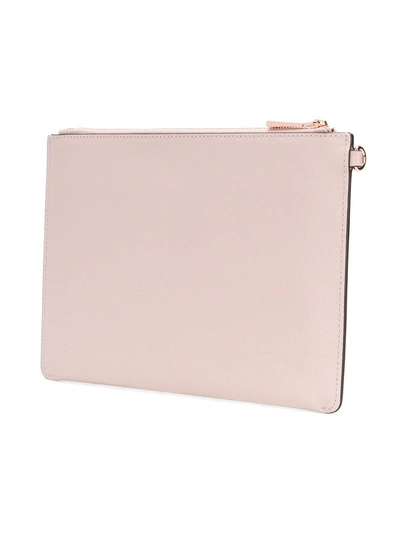 Shop Michael Michael Kors Studded Clutch Bag - Pink