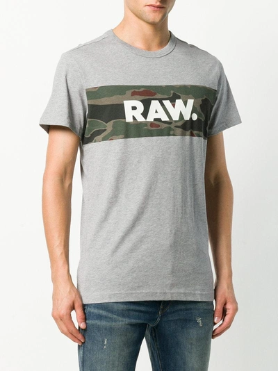 Shop G-star Raw Research Military Raw T-shirt - Grey