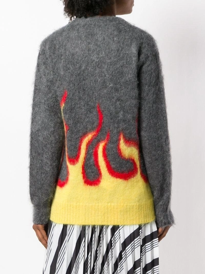 Shop Prada Flame Intarsia Jumper