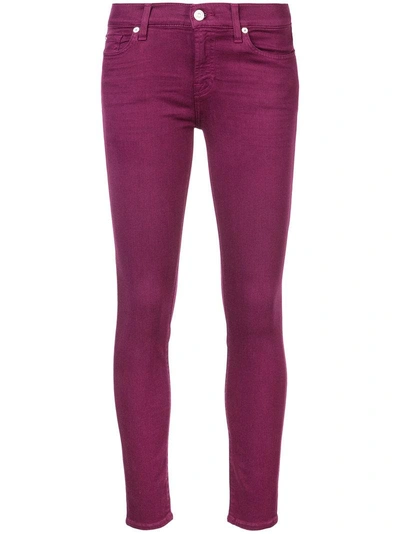 7 For All Mankind Skinny Ankle Jeans - Pink In Pink