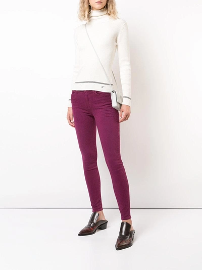 7 For All Mankind Skinny Ankle Jeans - Pink In Pink