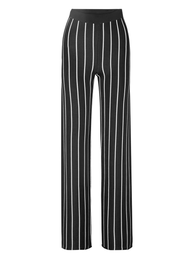 Shop Balmain Striped Knit Pant