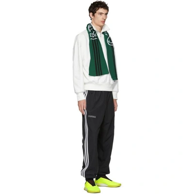 Shop Gosha Rubchinskiy Green & Black Adidas Originals Edition Knit Scarf In Green 3