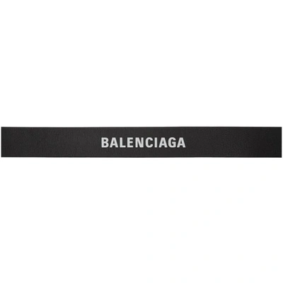 Shop Balenciaga Black Logo Belt