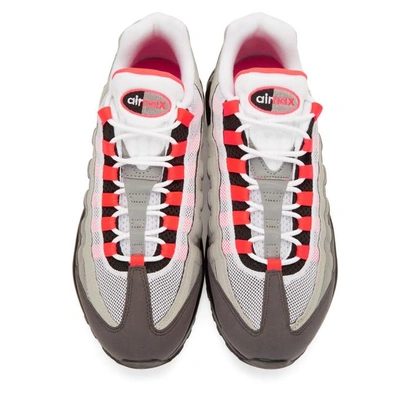 Shop Nike Grey And Pink Air Max 95 Og Sneakers In 100 White