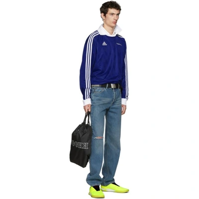 Shop Gosha Rubchinskiy Blue Adidas Originals Edition Football Polo