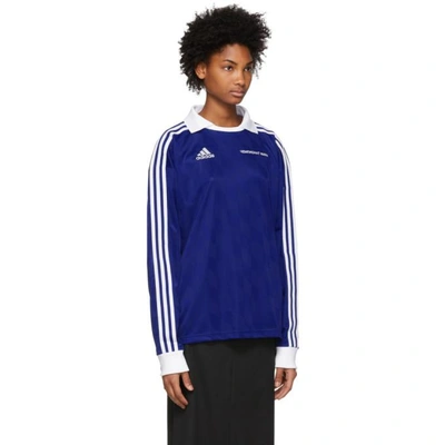 Shop Gosha Rubchinskiy Blue Adidas Originals Edition Football Polo In 2 Blue