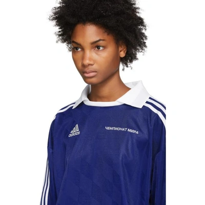 Shop Gosha Rubchinskiy Blue Adidas Originals Edition Football Polo In 2 Blue