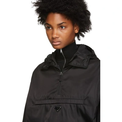Shop Prada Black Anorak Jacket In F0002 Black