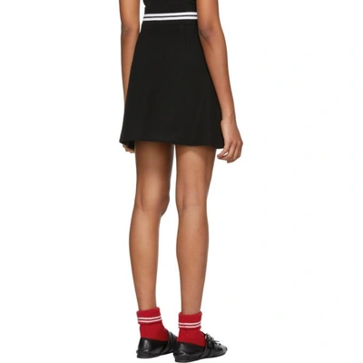Shop Miu Miu Black Buttoned Miniskirt In F0002 Black