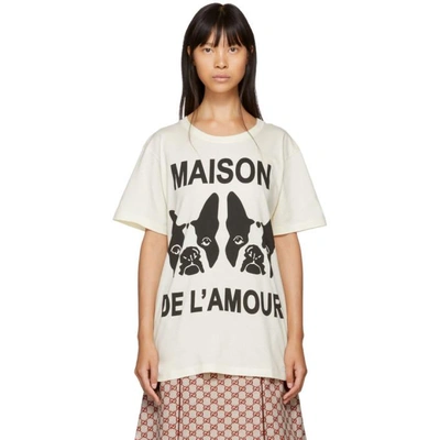 Shop Gucci Beige Bosco And Orso Oversize T-shirt In 7561 Beige