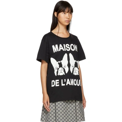 Shop Gucci Black Bosco And Orso Oversize T-shirt In 1955 Black