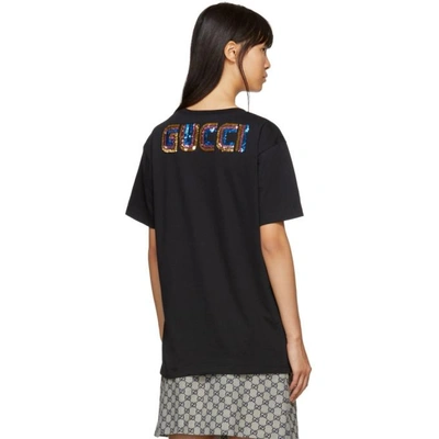 Shop Gucci Black Bosco And Orso Oversize T-shirt In 1955 Black