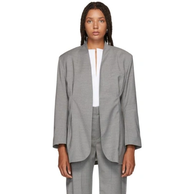 Shop Totême Grey Monterey Blazer