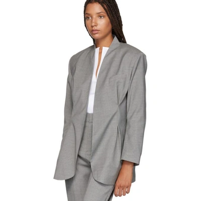 Shop Totême Grey Monterey Blazer