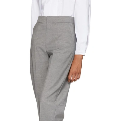 Shop Totême Toteme Grey Lasavina Trousers