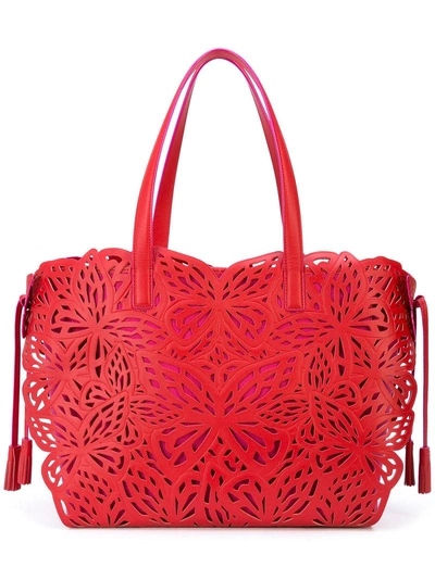 Shop Sophia Webster Liara Butterfly-cut Tote Bag - Pink