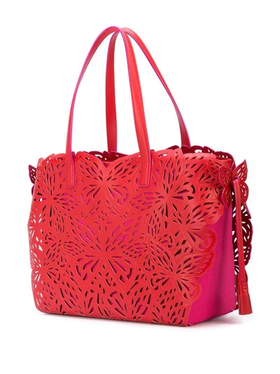Shop Sophia Webster Liara Butterfly-cut Tote Bag - Pink