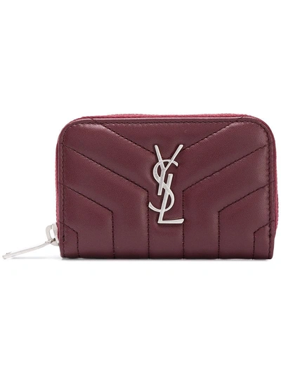Shop Saint Laurent Loulou Zipped Wallet - Red