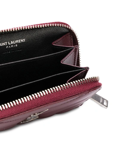 Shop Saint Laurent Loulou Zipped Wallet - Red