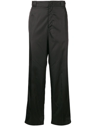Shop Prada Flared Straight-leg Trousers - Black