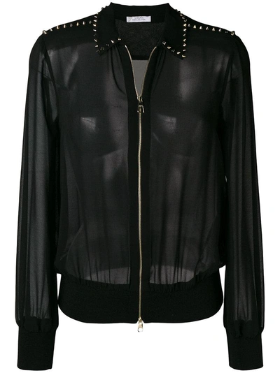 Shop Versace Collection Bomber Jacket - Black