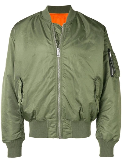 Shop Alyx 1017  9sm Zipped Bomber Jacket - Green