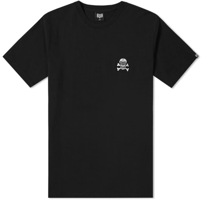 Shop Bounty Hunter Skull Logo Embroidered Tee In Black