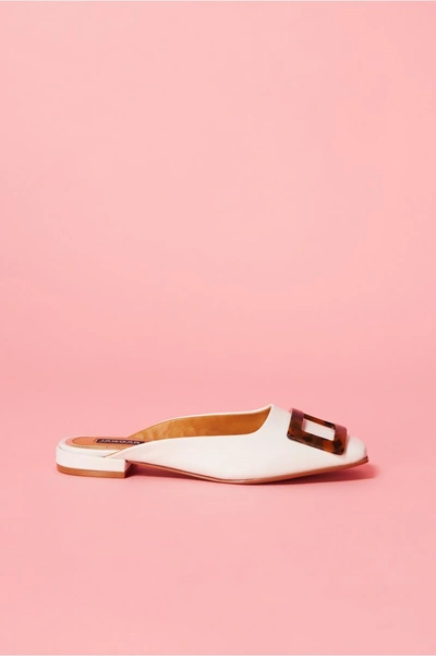 Shop Jaggar Crown Leather Mule In Ivory