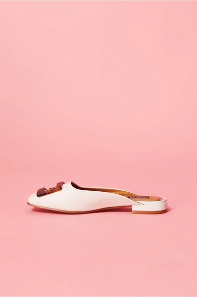 Shop Jaggar Crown Leather Mule In Ivory