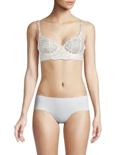 Shop Stella Mccartney Isabel Lace Underwire Bra In Angora