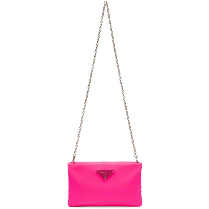 prada nylon pouch pink