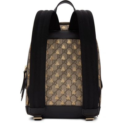 Shop Gucci Brown Gg Supreme Bestiary Backpack In 8319 Brown