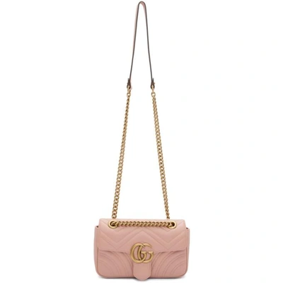 Shop Gucci Pink Mini Marmont 2.0 Bag In 5909 Pink