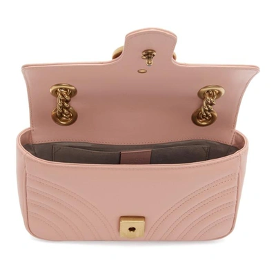 Shop Gucci Pink Mini Marmont 2.0 Bag In 5909 Pink