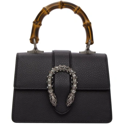 Shop Gucci Black Mini Dionysus Top Handle Bag In 1065 Black