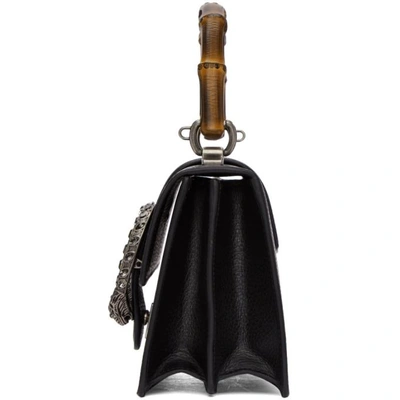 Shop Gucci Black Mini Dionysus Top Handle Bag In 1065 Black