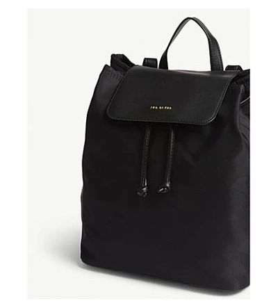 Ted Baker Jiejie Nylon Drawstring Backpack In Black | ModeSens