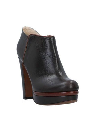 Shop A.w.a.k.e. Ankle Boots In Dark Brown