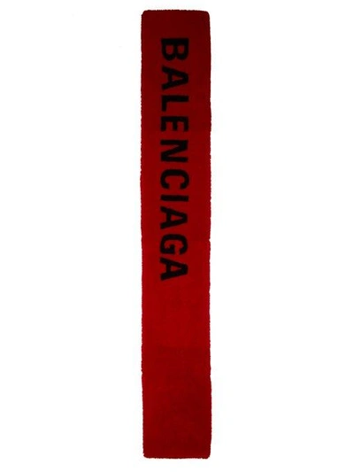 Balenciaga Scarves Women Wool Black Red