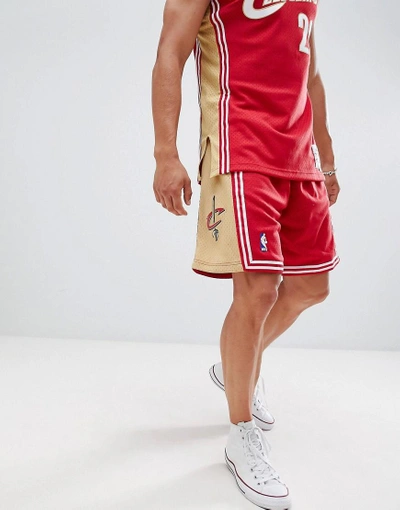Shop Mitchell & Ness Nba Cleveland Cavaliers Swingman Shorts - Red