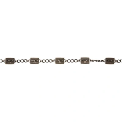 Shop Gucci Silver Key Head Metal Belt In 8111 Black