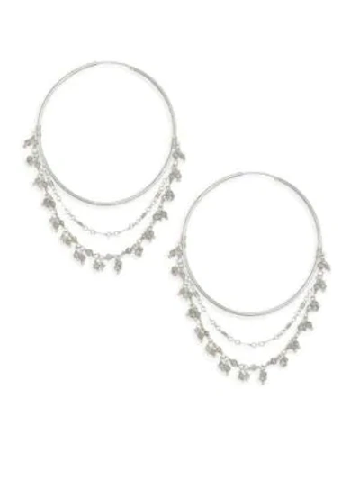 Shop Chan Luu Labradorite Layered Hoop Earrings In Silver