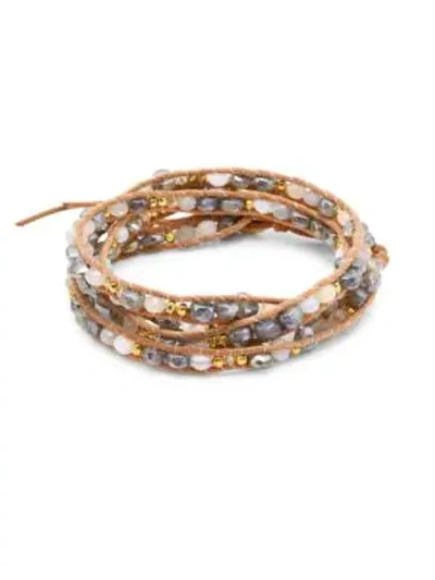 Shop Chan Luu Mystic Labradorite Mix Wrap Bracelet In Multi