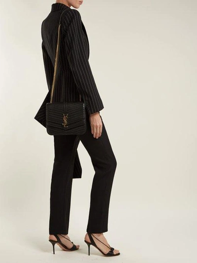 Saint Laurent Sulpice Medium Quilted Leather Shoulder Bag In Black